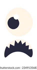 Ilustración del vector Face de los monstruos divertidos