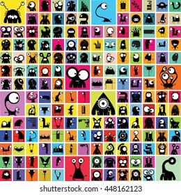 Funny Monsters - vector set