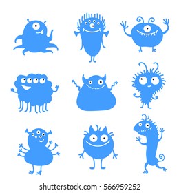 Funny Monsters Vector Set Stock Vector (Royalty Free) 566959252 ...