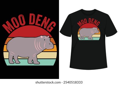 Funny Moo-Deng Baby Pygmy Hippo Cute Zoo For Family Tee This Is for a Perfect Family Love and Gift for Your Favorite For Men And Women want a funny saying. 