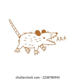  funny mouse character vector illustration
