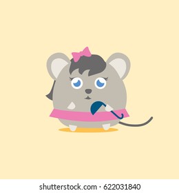 funny mouse girl chef