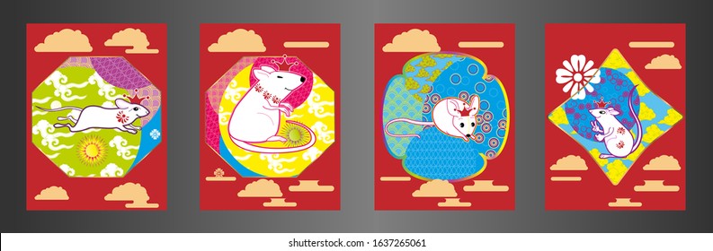 Funny mouse. Isolated vector illustration in cartoon style.