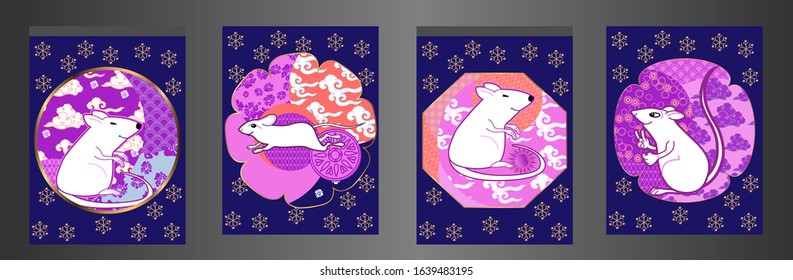 Funny mouse. Isolated vector illustration in cartoon style.