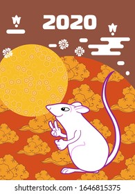 Funny mouse. Isolated vector illustration in cartoon style.