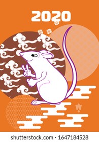 Funny mouse. Isolated vector illustration in cartoon style.
