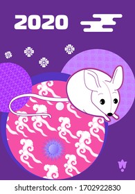 Funny mouse. Isolated vector illustration in cartoon style.