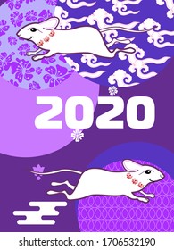 Funny mouse. Isolated vector illustration in cartoon style.