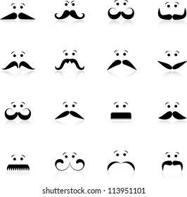 Funny moustache collection