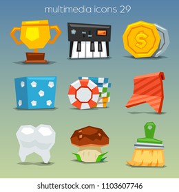 Funny multimedia icons