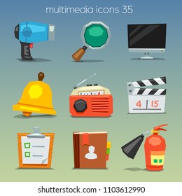 Funny multimedia icons