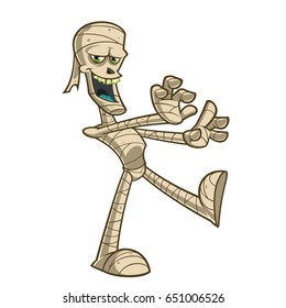 Funny mummy, to celebrate Halloween day, vector illustration