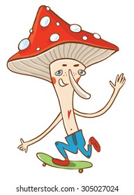 funny mushroom characters