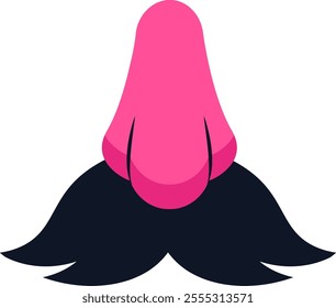 Funny Mustache And Nose Vector Illustration