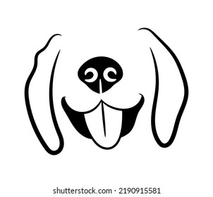 Funny Muzzle Dog Golden Retriever Labrador Stock Vector (Royalty Free ...