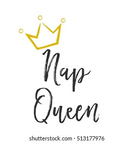 funny nap queen background, illustration in vector format