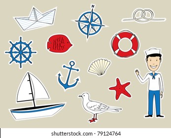 funny nautical set