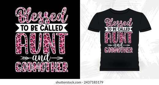 Funny Nephew Retro Vintage Mom and Aunt T-shirt Design