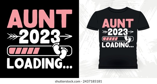 Funny Nephew Retro Vintage Mom and Aunt T-shirt Design