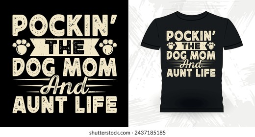 Funny Nephew Retro Vintage Mom and Aunt T-shirt Design