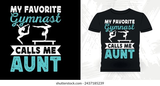 Funny Nephew Retro Vintage Mom and Aunt T-shirt Design