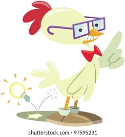 divertida polla nerd tiene una idea