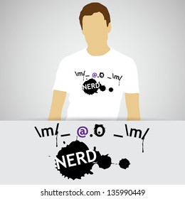 Funny Nerd T-shirt design