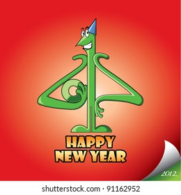 Funny New Year's, Christmas tree shaped like the number 2012