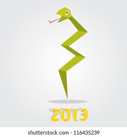Funny New Year's Eve greeting card with snake. happy new year vector illustration. Year of snake.