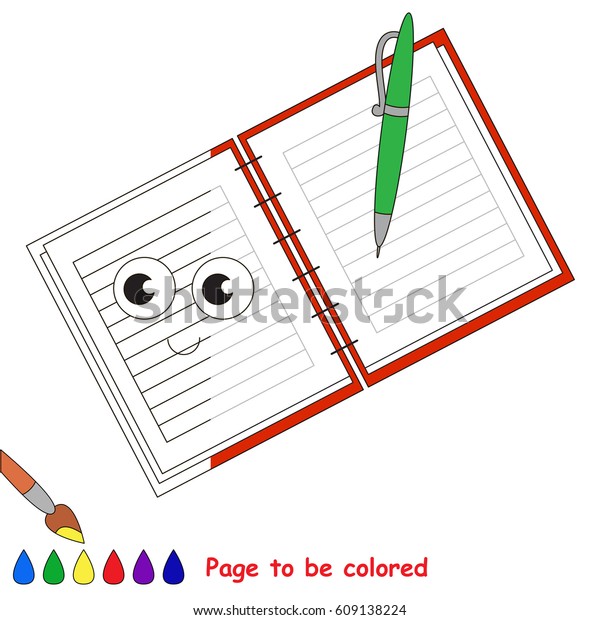 funny notebook coloring book educate preschool stock vector