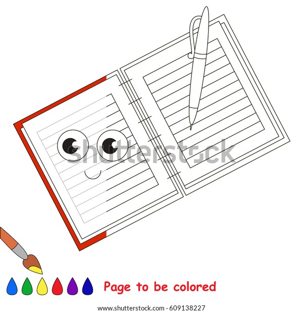 funny notebook coloring book educate preschool stock vector