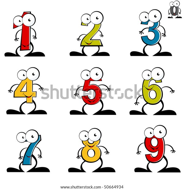 Funny Number Cartoon Collection Stock Vector (Royalty Free) 50664934 ...