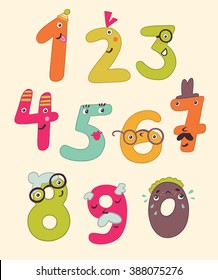 Funny Numbers. Cheerful Family