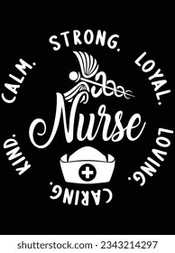 Funny nurse vector art design, eps file. design file for t-shirt. SVG, EPS cuttable design file