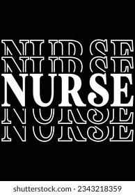 Funny nurse vector art design, eps file. design file for t-shirt. SVG, EPS cuttable design file
