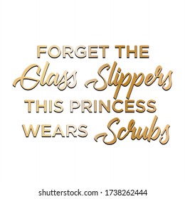 Funny nursing quote with typography design