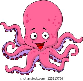 Funny octopus cartoon