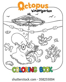 Funny octopus coloring book