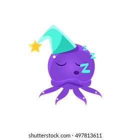 Funny Octopus Sleeping Emoji