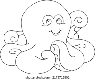 funny Octopus vector art eps file 