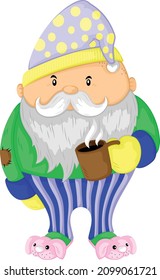 funny old character vector illustration