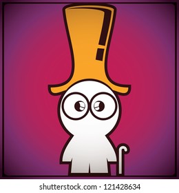 Funny old man in hat