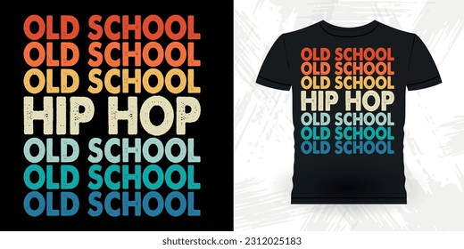 Funny Old School Hip Hop Retro Vintage Cassette Music Mixtape T-shirt Design