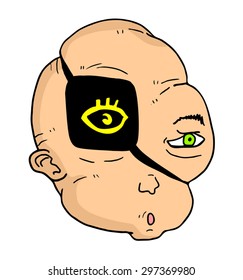 funny one eye draw