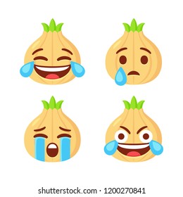 Funny onion face emoji