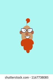 Funny optimistic man with red beard 