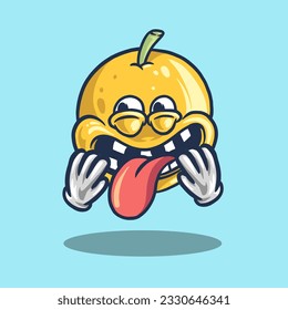 funny orange. good for tees design and logo