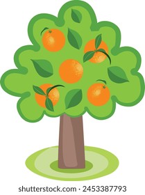 Funny orange tree isolated on white