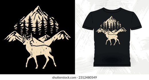 Funny Outdoor Adventure Lover Mountain Nature Retro Vintage Hiking T-shirt Design