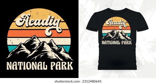 Funny Outdoor Adventure Lover Mountain Nature Retro Vintage Hiking T-shirt Design